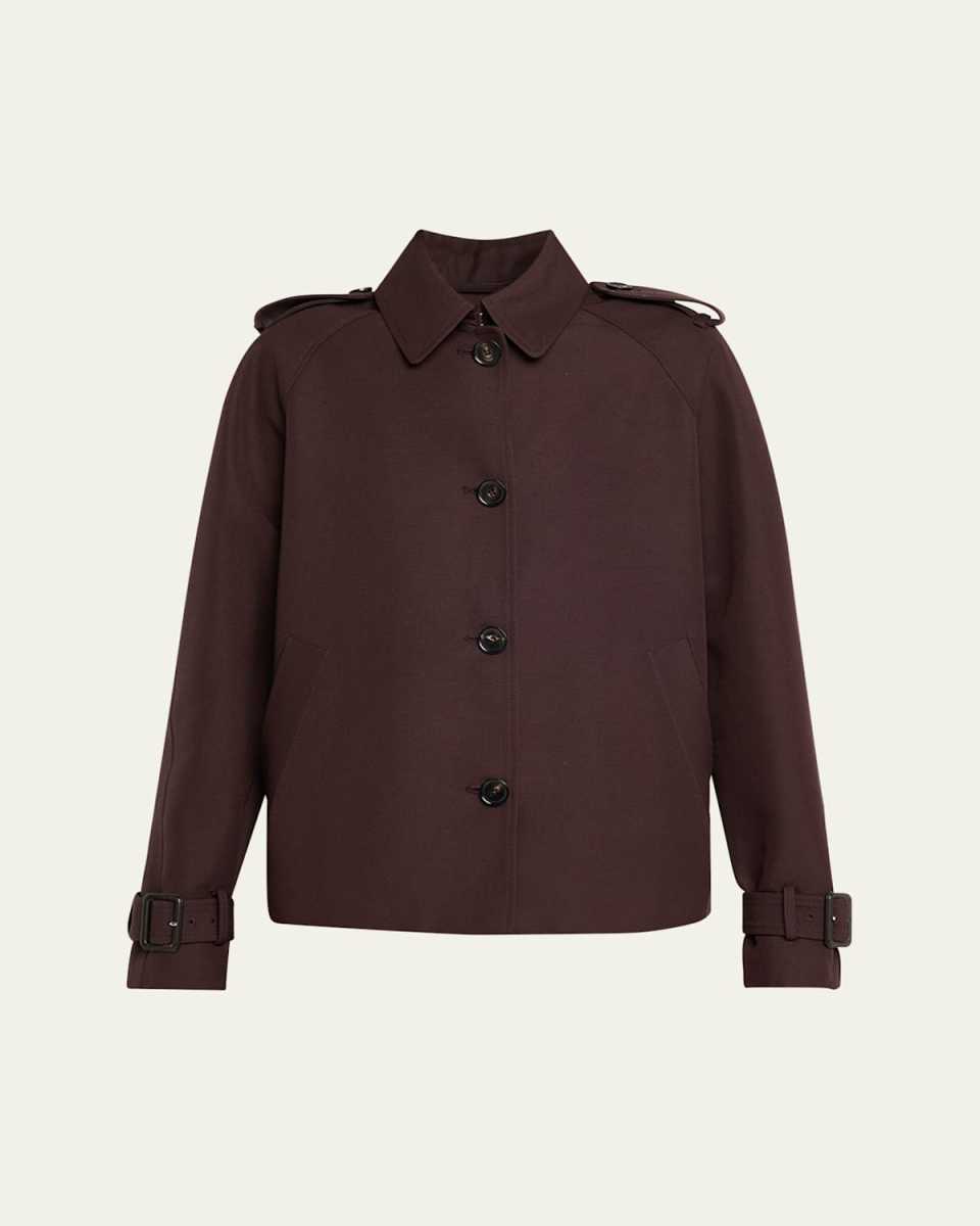 Dave Button Down Wool Silk Short Jacket